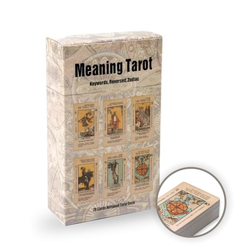 Zdjęcie oferty: Meaning Tarot 78 kart, tarota z objaśnieniem 