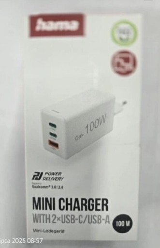 Zdjęcie oferty: Hama Mini 100W GaN PD/QC 2x USB-C, 1x USB-A biała
