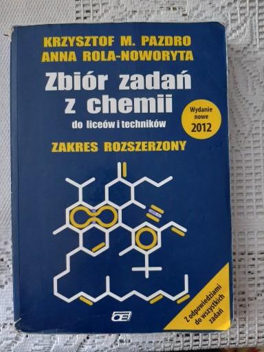 Zdjęcie oferty: Zbiór zadań z chemii PAZDRO poziom rozszerzony