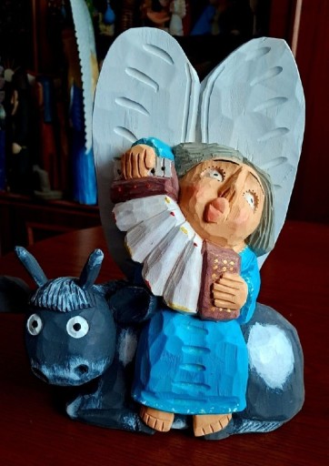 Zdjęcie oferty: Anioł rzeźba ludowa Roman Miklaszewski 