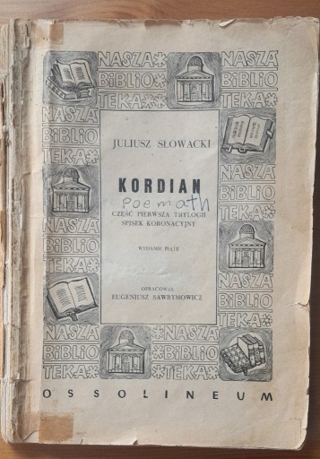 Zdjęcie oferty: Kordian Juliusz Słowacki 1962 