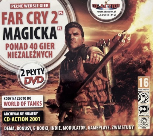 Zdjęcie oferty: Gry CD-Action 2x DVD nr 215: Far Cry 2, Magicka