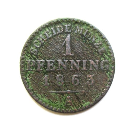 Zdjęcie oferty: 1 Pfennig 1863 r. Prusy