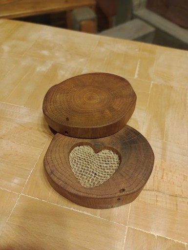 Zdjęcie oferty: Pudełko drewniane, ślubne, zaręczynowe, obrączki 
