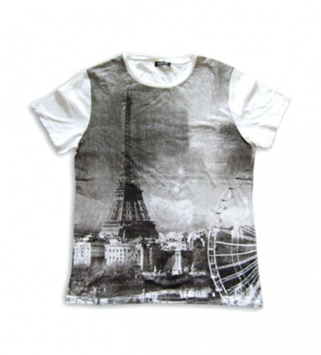Zdjęcie oferty: Paryż koszulka M, czarno biała koszulka z Paryżem