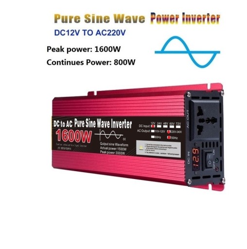 Zdjęcie oferty: PRZETWORNICA SINUS 12V/220V 800/1600W SAMOCHÓD