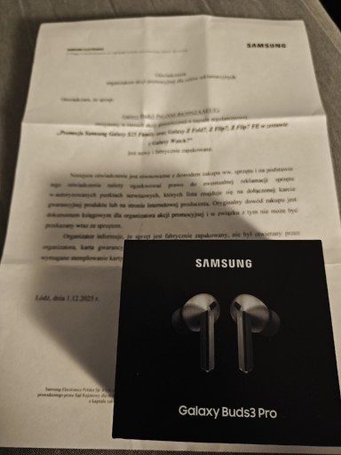Zdjęcie oferty: Galaxy Buds 3 pro, srebrne!!
