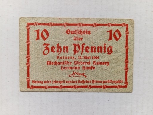 Zdjęcie oferty: Duszniki Zdrój  10  Pf.  1920