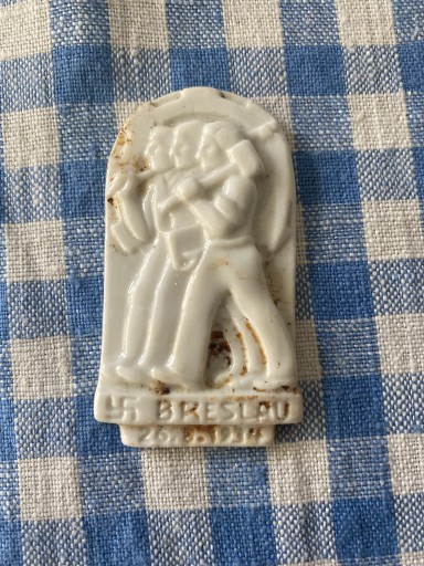 Zdjęcie oferty: Breslau 26.8.1934 DAF - odznaka porcelanowa