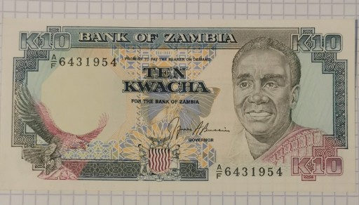 Zdjęcie oferty: Banknot UNC Zambia 10