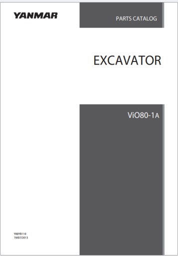 Zdjęcie oferty: Katalog części Yanmar VIO 80 - 1A