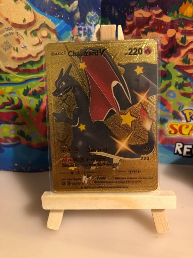 Zdjęcie oferty: Złota karta pokemon shinie Charizard V