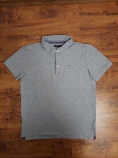 Zdjęcie oferty: Szara koszulka Polo tshirt Tommy Hilfiger 176cm S 