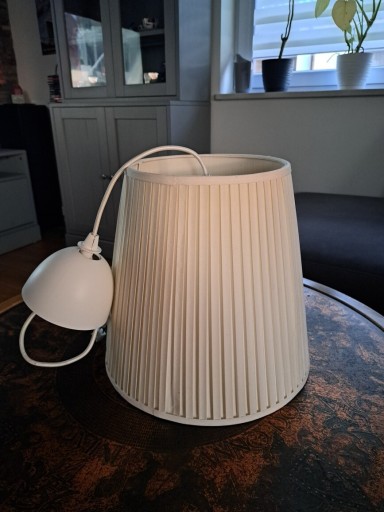 Zdjęcie oferty: Lampa wiszaca, tekstylny klosz 33 cm