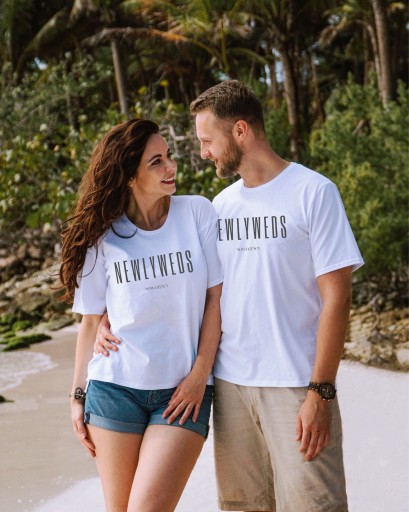 Zdjęcie oferty: 2pack! “NEWLYWDS” T-shirty z bawełny organicznej