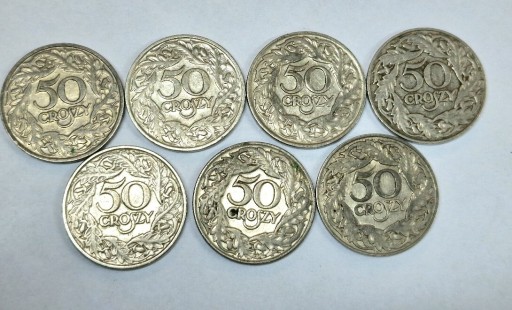 Zdjęcie oferty: Polska, II Rp 7 x 50 groszy 1923r. Zestaw 2