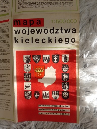 Zdjęcie oferty: Mapa Województwa Kieleckiego 1973