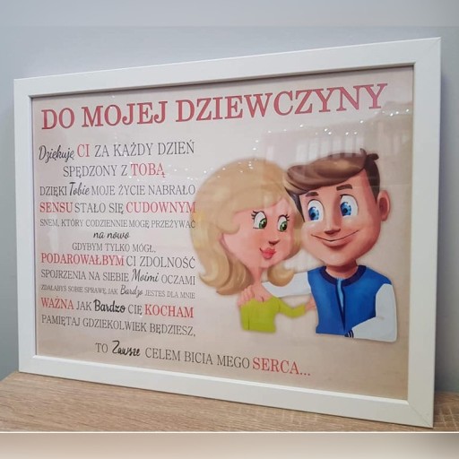 Zdjęcie oferty: Walentynki Prezent Dla Dziewczyny Ramka Plakat 