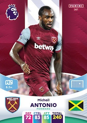 Zdjęcie oferty: Michail Antonio 347 Karta Panini Premier League 24