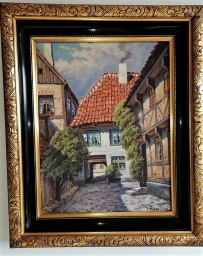 Zdjęcie oferty: Obraz Uliczka olej na płótnie w ram. 63x75 wys.0zł