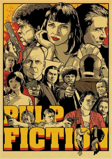 Zdjęcie oferty: PIĘKNY plakat filmowy vintage PULP FICTION