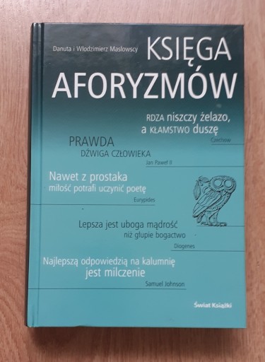 Zdjęcie oferty: Danuta i Włodzimierz Masłowscy "Księga Aforyzmów"