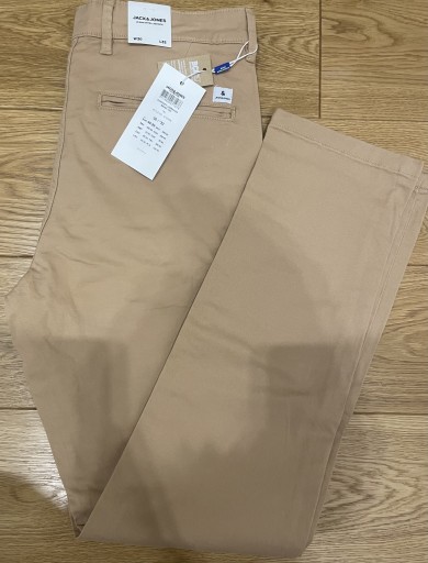 Zdjęcie oferty: Męskie spodnie chino proste eleganckie beż W30 L32