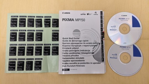 Zdjęcie oferty: Canon PIXMA MP150 – instrukcja + 2xCD + naklejki