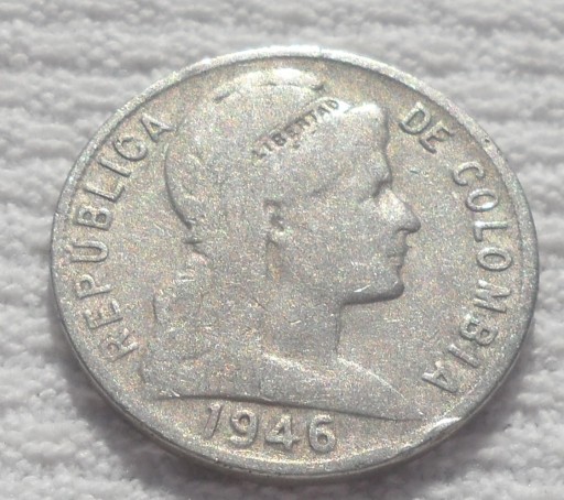 Zdjęcie oferty: Kolumbia 5 centavo 1946 KM # 199 Wolność