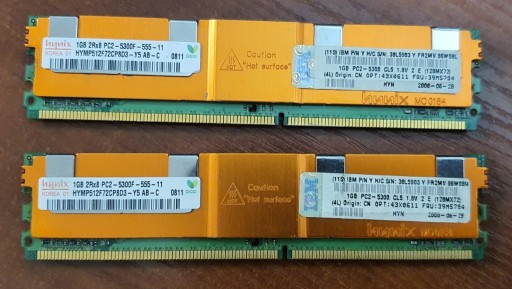 Zdjęcie oferty: IBM HYNIX RAM 1GB DDR2 PC2-5300F ECC