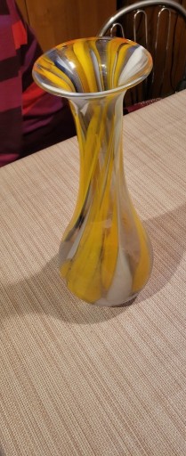Zdjęcie oferty: Duży recznie robiony szklany wazon z PRL