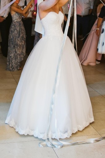 Zdjęcie oferty:  Suknia ślubna princessa biała gorset 169cm+6cm 