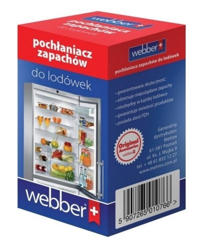 Zdjęcie oferty: 3 x Pochłaniacz zapachów do lodówki WEBBER