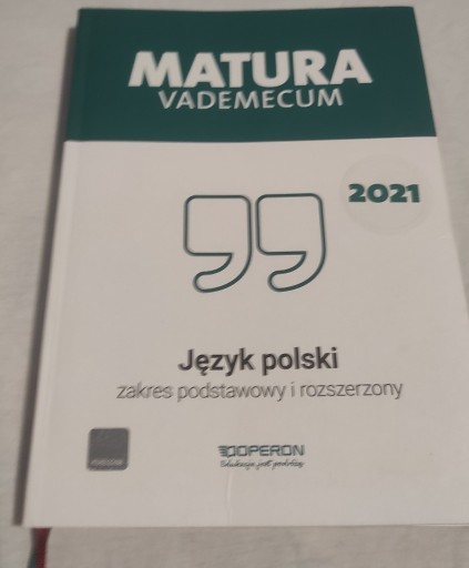 Zdjęcie oferty: Matura Vademecum. Język Polski 2021