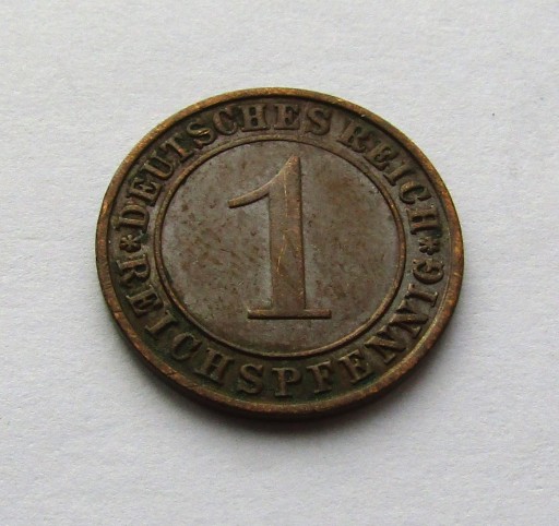 Zdjęcie oferty: 1 reichspfennig 1935A, Republika Weimarska