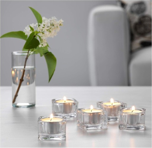 Zdjęcie oferty: Świecznik szklany tealight GLASIG IKEA  W podanej cenie cały zestaw 5szt!