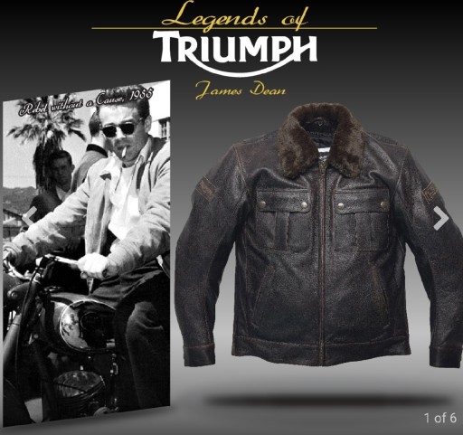 Zdjęcie oferty: Kurtka Skóra Motocyklowa Triumph James Dean 