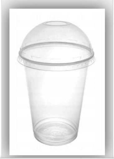 Zdjęcie oferty: Kubek plastikowy do soków z przykrywką 400ml