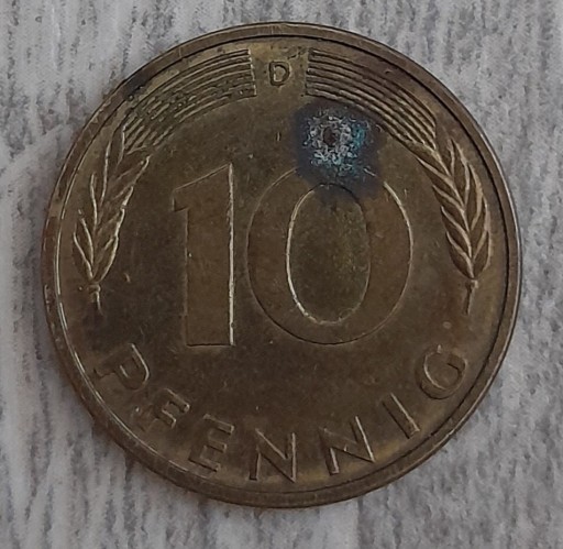 Zdjęcie oferty: MONETA 10 PFENNIG 1995 D NIEMCY 