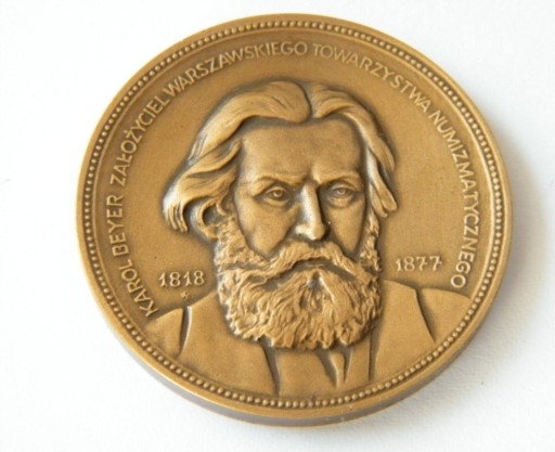 Zdjęcie oferty: medal Karol Beyer Założyciel warszawskiego T. N.