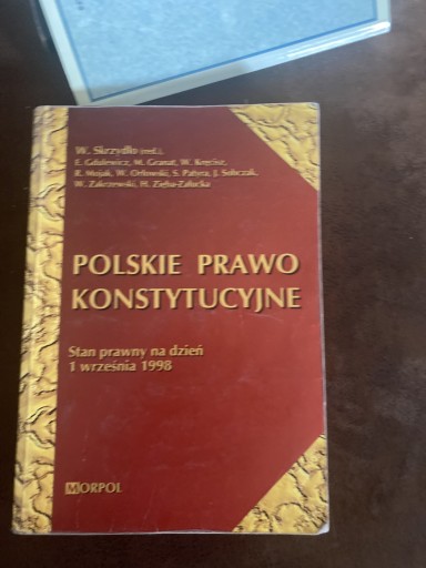 Zdjęcie oferty: Polskie prawo konstytucyjne, W.Skrzydło 