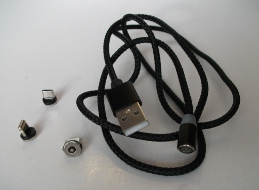 Zdjęcie oferty: Kabel Przewód USB typ C Micro iPhone Magnetycz 1mb