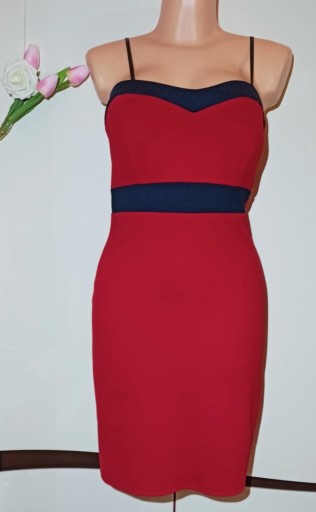 Zdjęcie oferty: Czerwona Sukienka na ramiączkach wiskoza M (38)