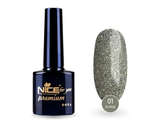 Zdjęcie oferty: Lakier hybrydowy Nice for You Shine 01–Odbijający światło(reflective),8.5g