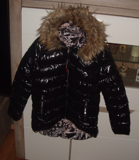 Zdjęcie oferty: Zimowa ciepła Dwustronna kurtka The Wess_z połyskiem roz. M/L/XL