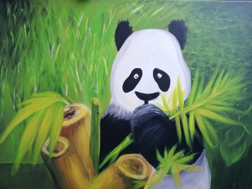 Zdjęcie oferty: Obraz akrylowy na płótnie, Panda, 60 cm x 80 cm