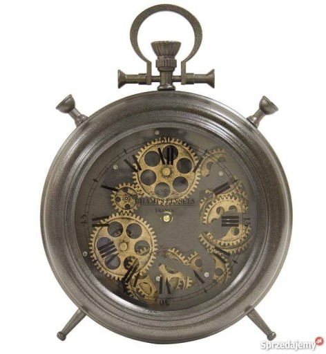 Zdjęcie oferty: stojący zegar stołowy retro ruchomy mechanizm 