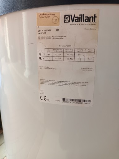 Zdjęcie oferty: Zasobnik CWU Vaillant VIH R 150