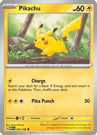 Zdjęcie oferty: Pikachu 151 MEW 025/ 165 Reverse Holo