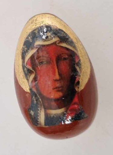 Zdjęcie oferty: Ikona Matka Boska Częstochowska na jajku drewno